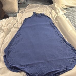 Olivia Rae Blue Halter Midi Sundress